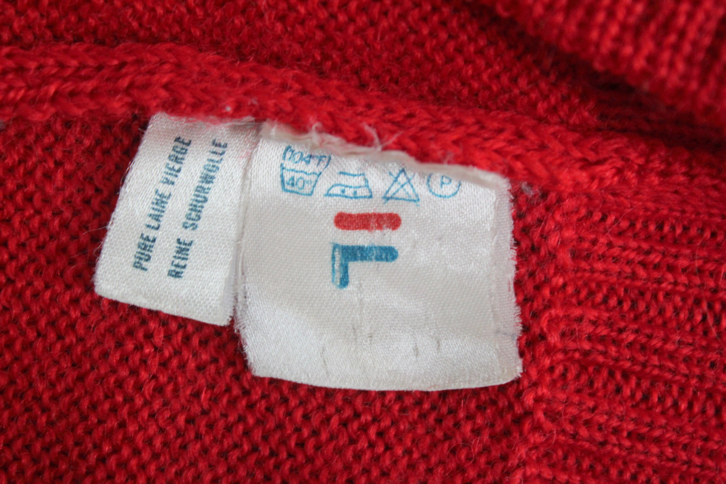 FILA OG 1980 VINTAGE BJORN BORG MK2 SETTANTA TENNIS WOOL JUMPER LARGE