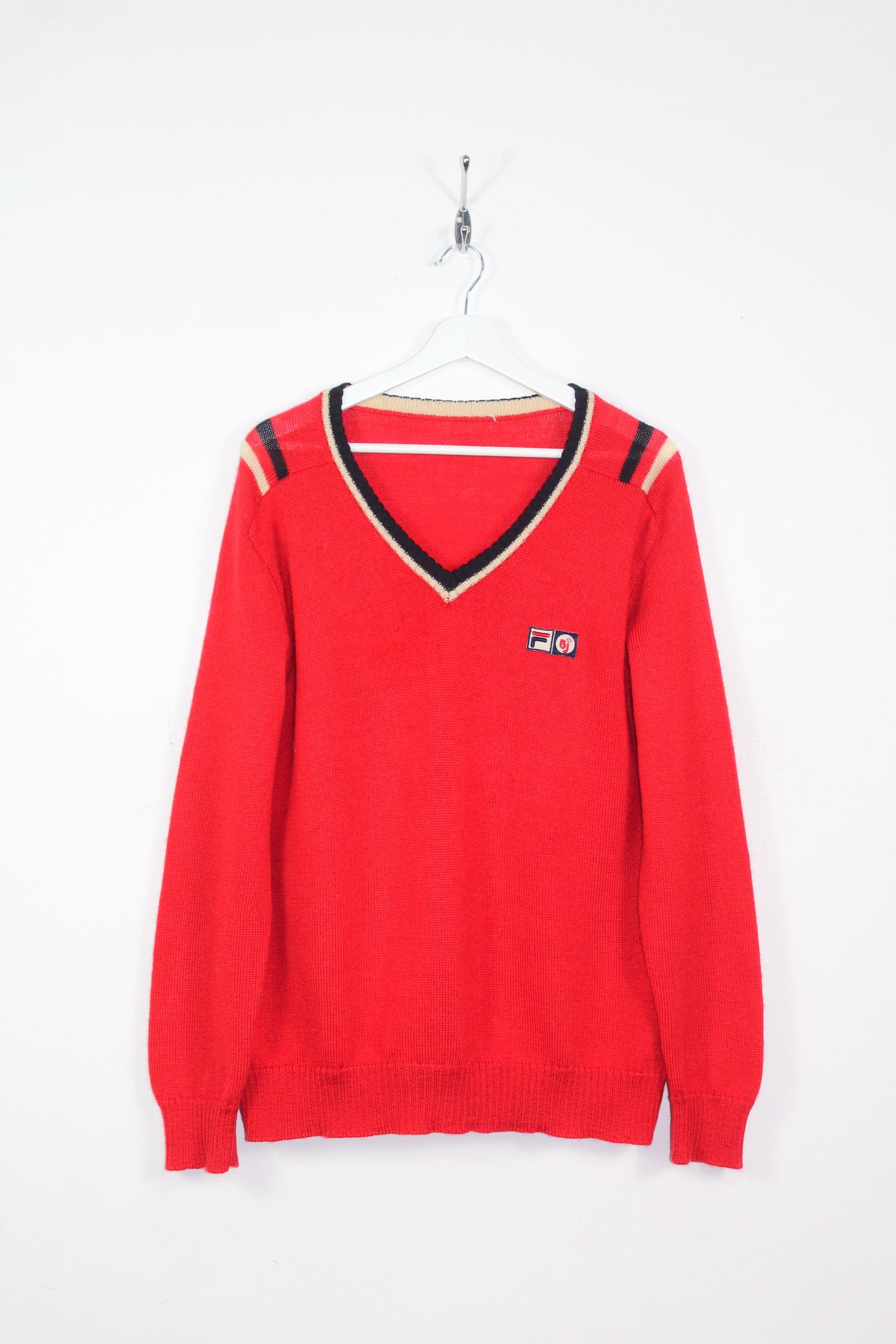 FILA OG 1980 VINTAGE BJORN BORG MK2 SETTANTA TENNIS WOOL JUMPER LARGE