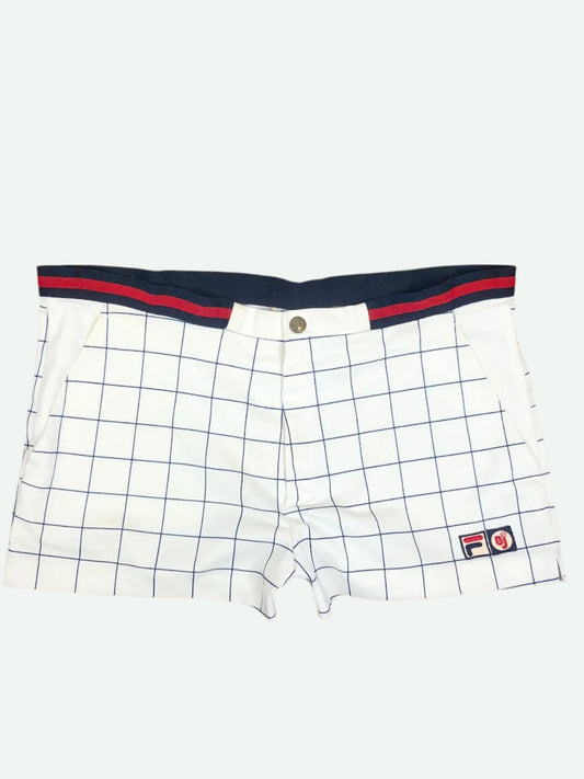 FILA OG VINTAGE BJORN BORG TREZZAN WINDOW PANE 1978 TENNIS SHORTS LARGE