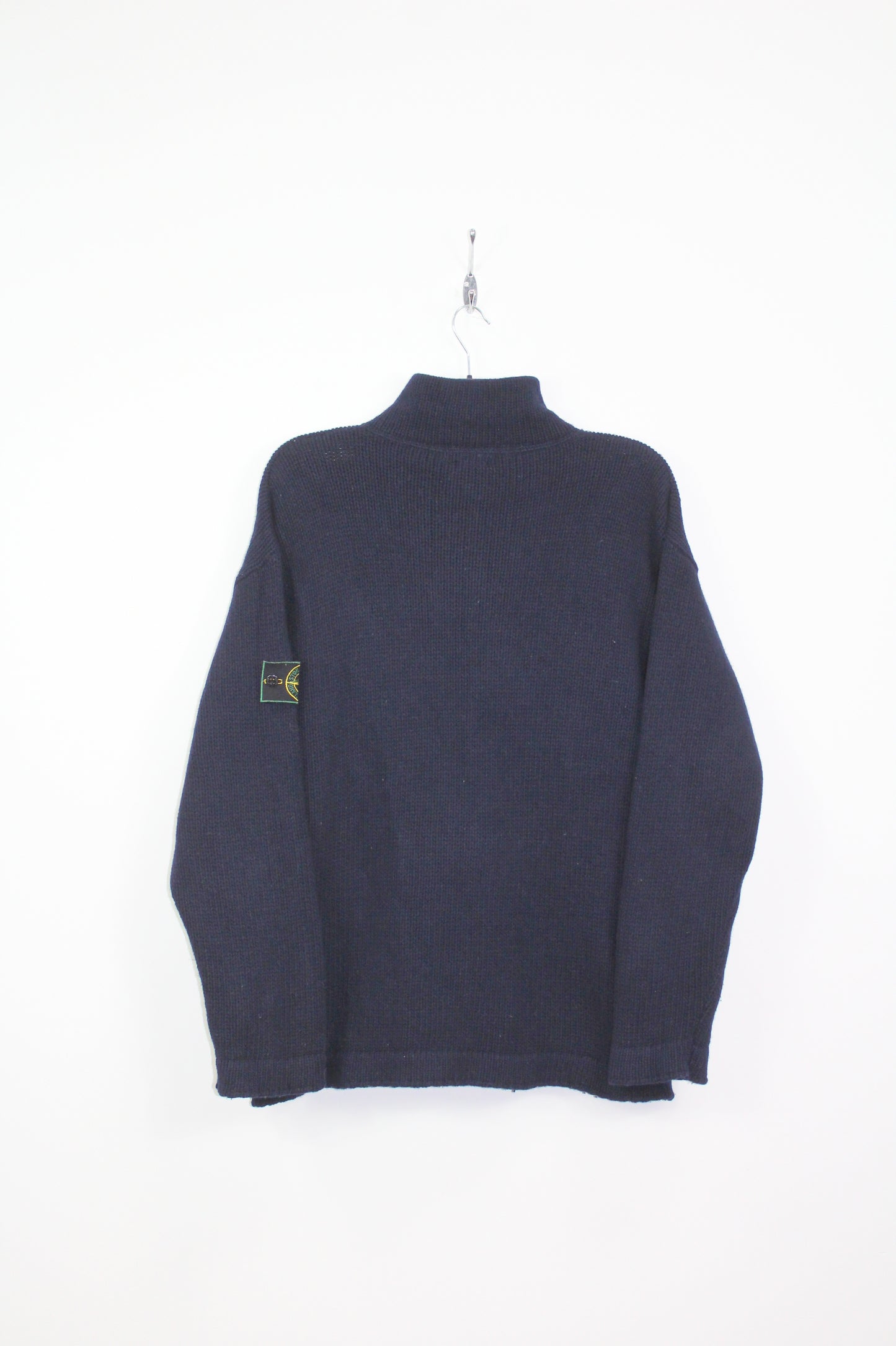 STONE ISLAND AW 1995 VINTAGE HIGH NECK WOOL KNIT JUMPER LARGE