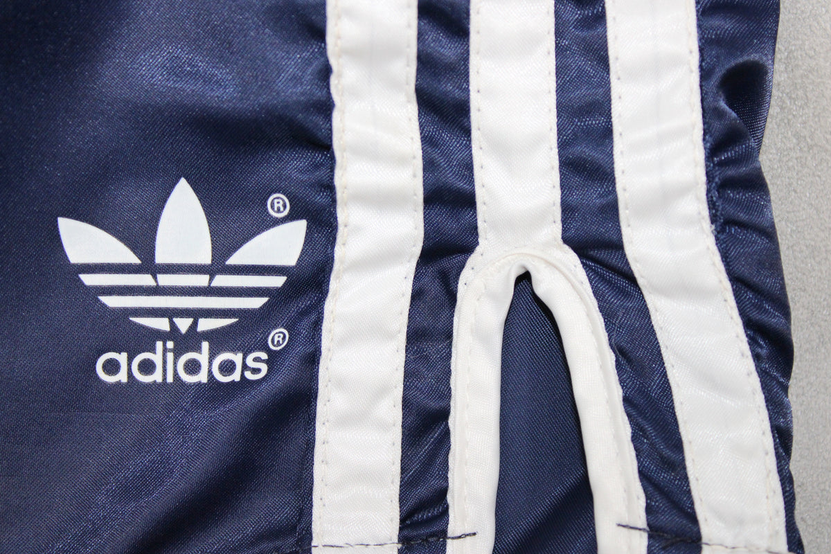 ADIDAS 80'S VINTAGE SHINY RUNNING SPRINTER NYLON SHORTS D6 LARGE