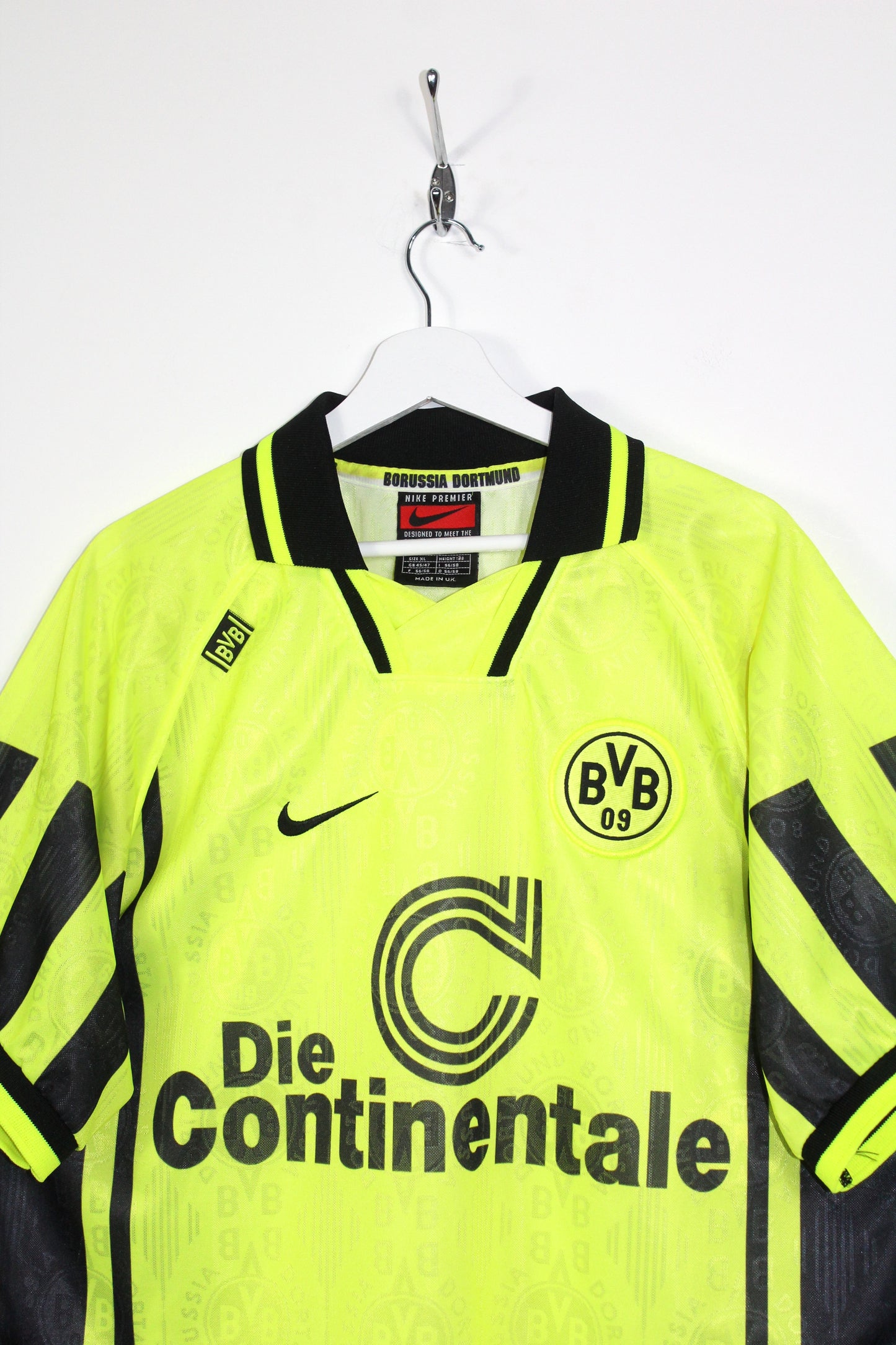 BORUSSIA DORTMUND 1996-97 NIKE VINTAGE HOME FOOTBALL SHIRT XL