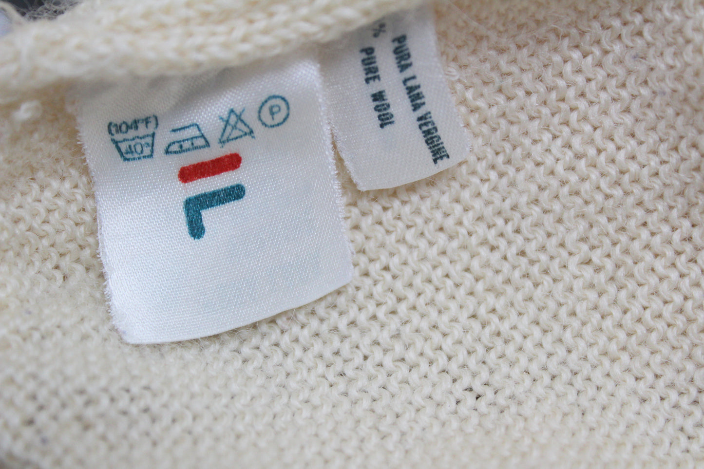 FILA OG 1980 VINTAGE BJORN BORG MK2 SETTANTA TENNIS WOOL JUMPER LARGE