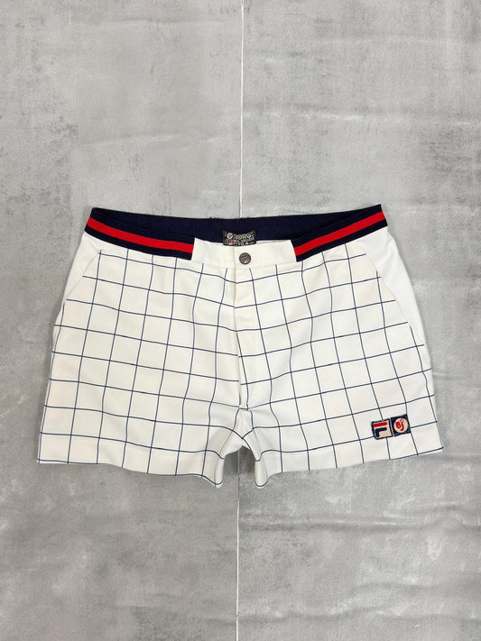 FILA OG VINTAGE BJORN BORG TREZZAN WINDOW PANE 1978 TENNIS SHORTS MEDIUM