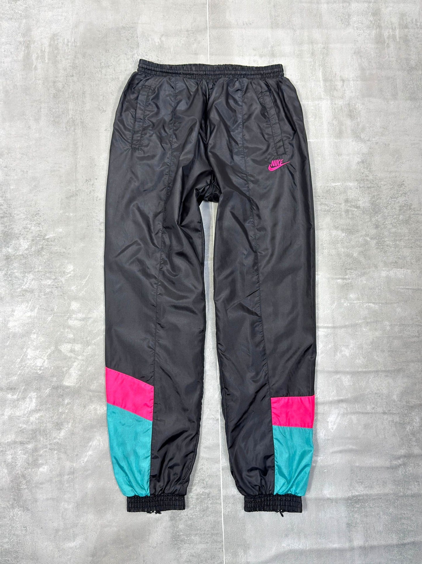 NIKE 90'S VINTAGE RIBBED TRACKSUIT BOTTOMS MEDIUM