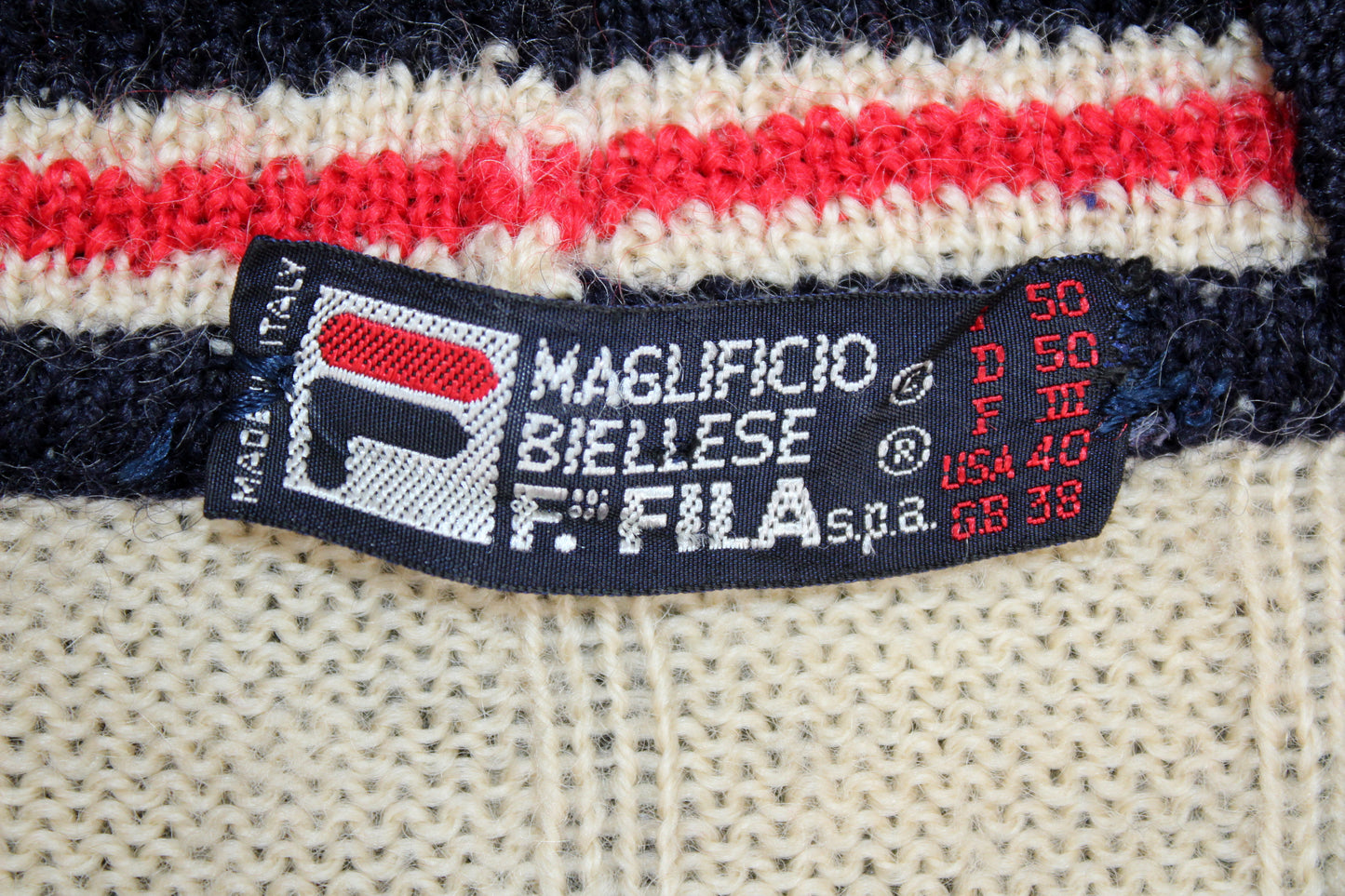FILA OG 1978 VINTAGE BJORN BORG MATCHDAY SETTANTA TENNIS WOOL CARDIGAN MEDIUM