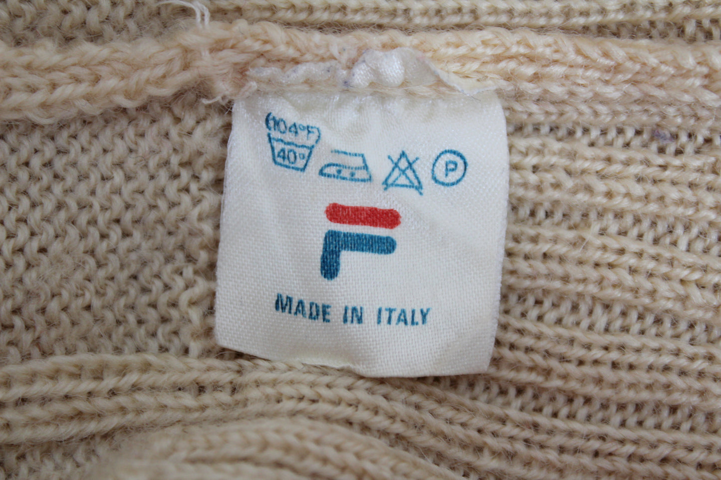 FILA OG 1978 VINTAGE BJORN BORG MATCHDAY SETTANTA TENNIS WOOL CARDIGAN MEDIUM