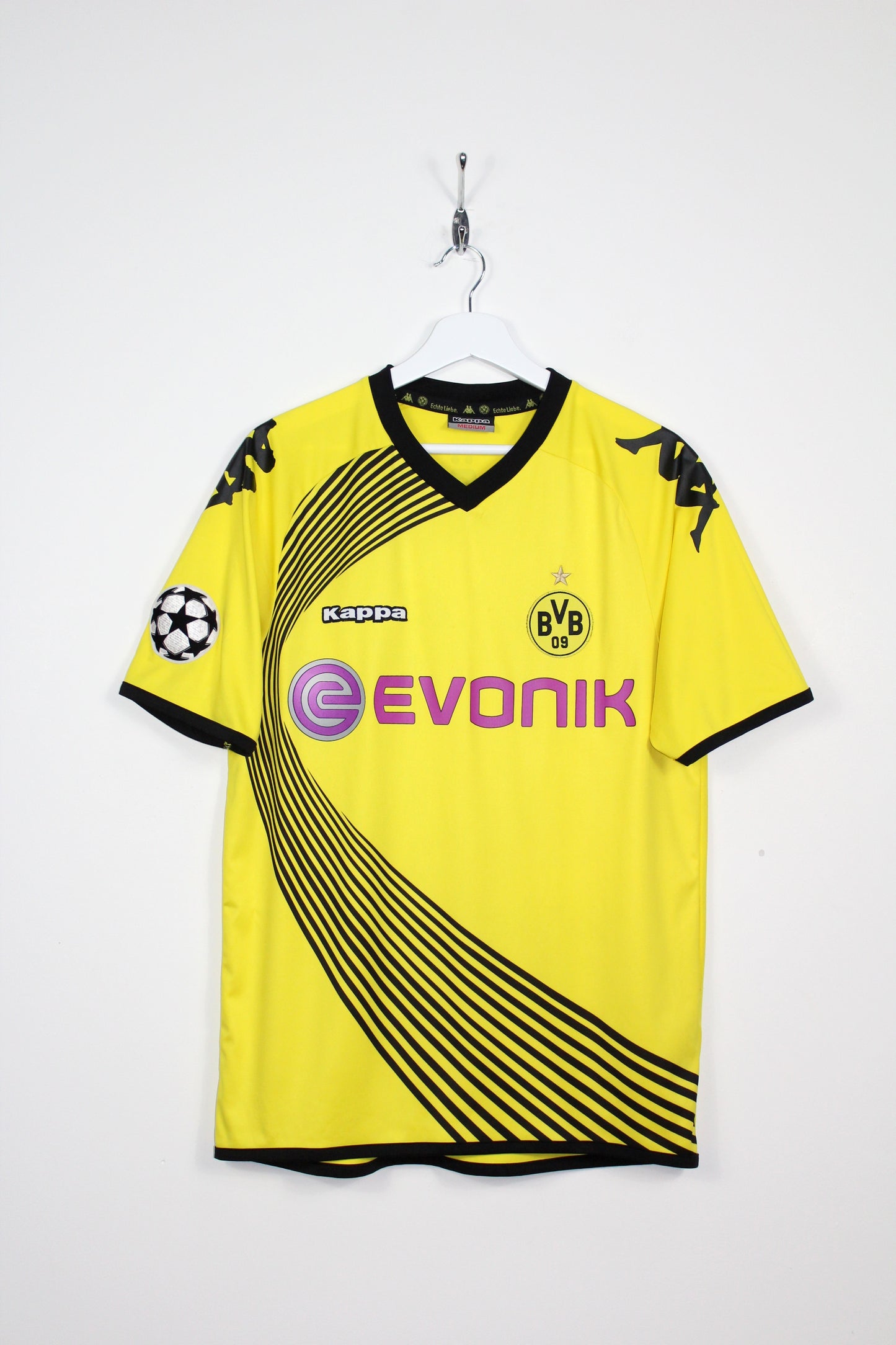 BORUSSIA DORTMUND 2011-12 KAPPA CHAMPIONS LEAGUE HOME FOOTBALL SHIRT GOTZE #11 MEDIUM