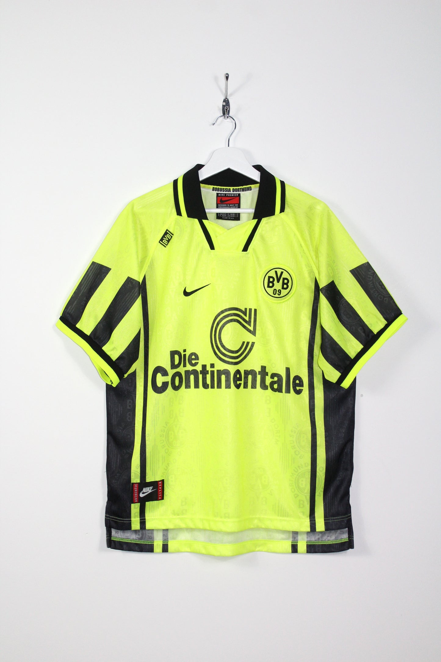 BORUSSIA DORTMUND 1996-97 NIKE VINTAGE HOME FOOTBALL SHIRT XL