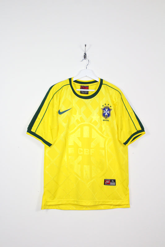 BRAZIL 1998 NIKE VINTAGE HOME FOOTBALL SHIRT XL