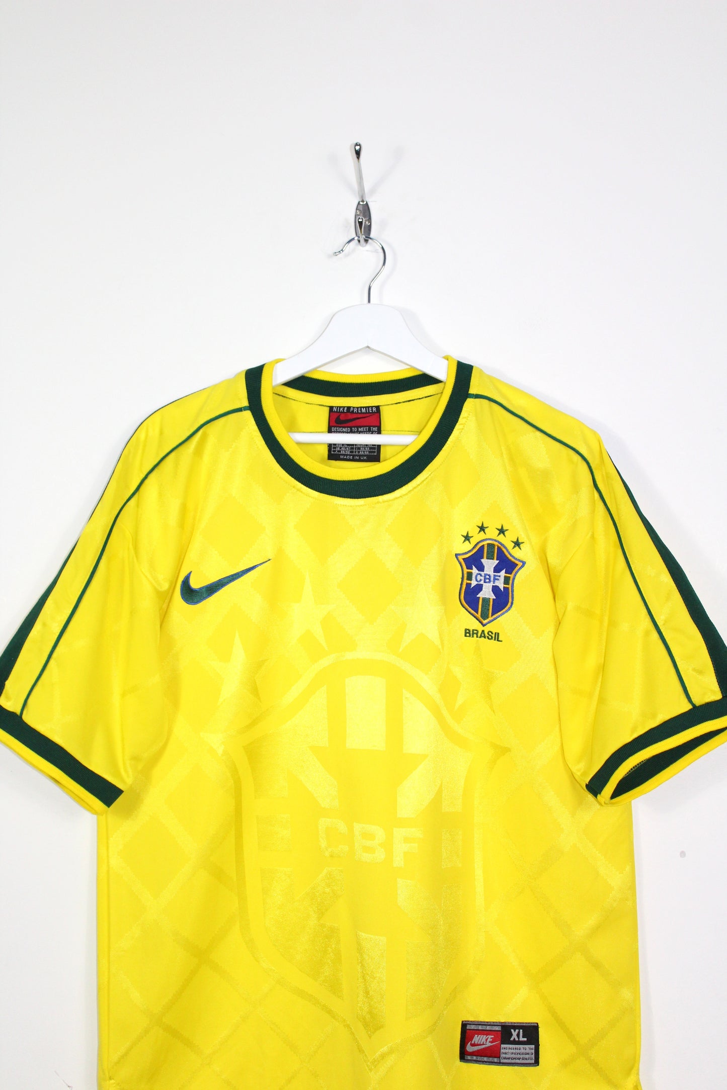 BRAZIL 1998 NIKE VINTAGE HOME FOOTBALL SHIRT XL