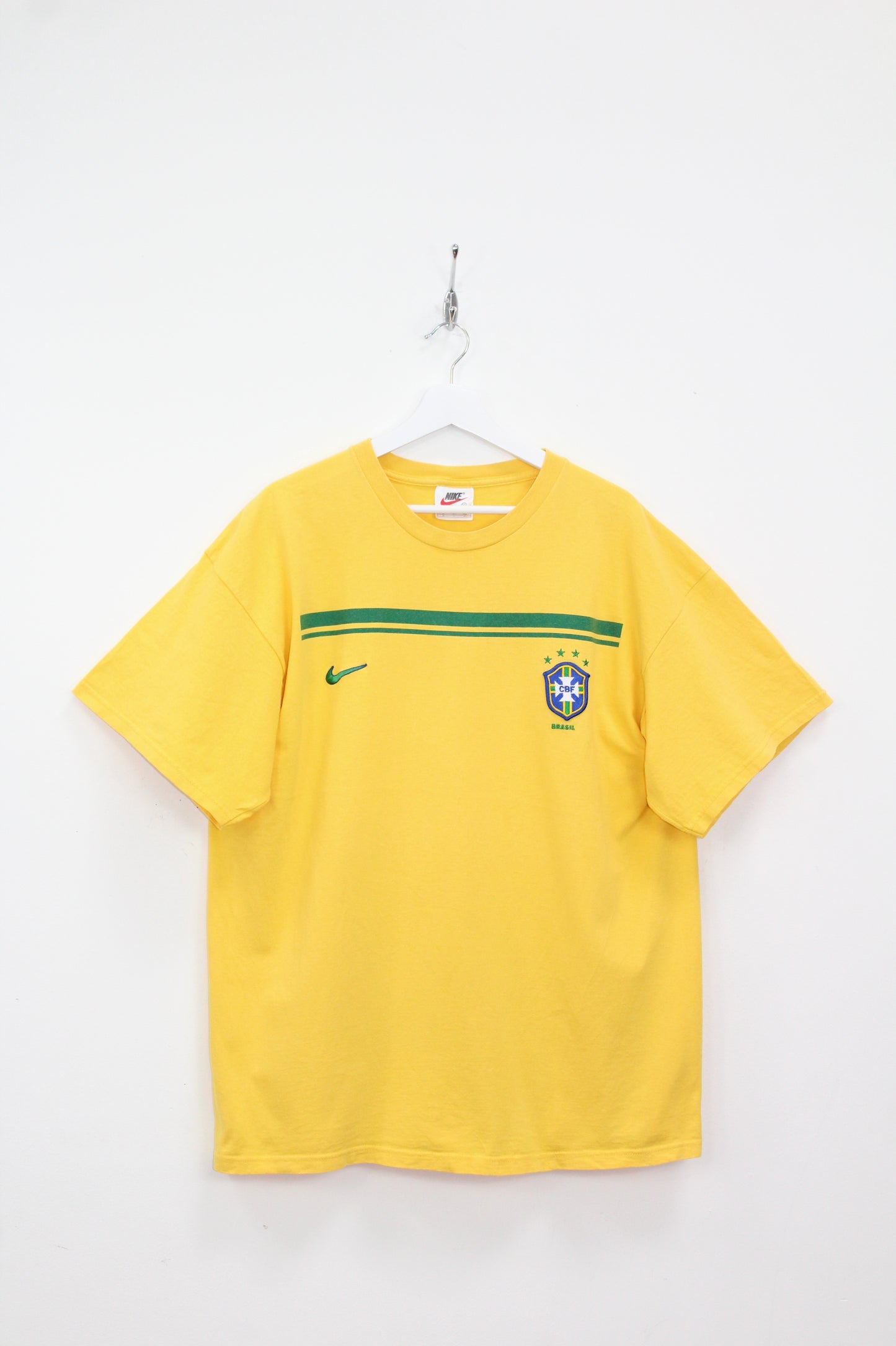 NIKE 90'S VINTAGE BRAZIL 1998 FOOTBALL T-SHIRT XL