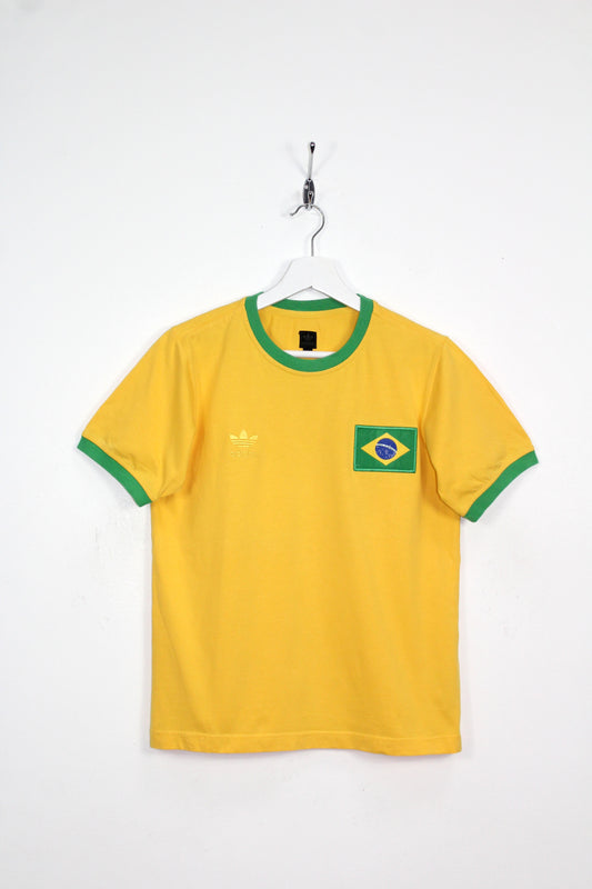 ADIDAS ORIGINALS BRAZIL WORLD CUP 1970 FOOTBALL SHIRT PELE' #10 SMALL