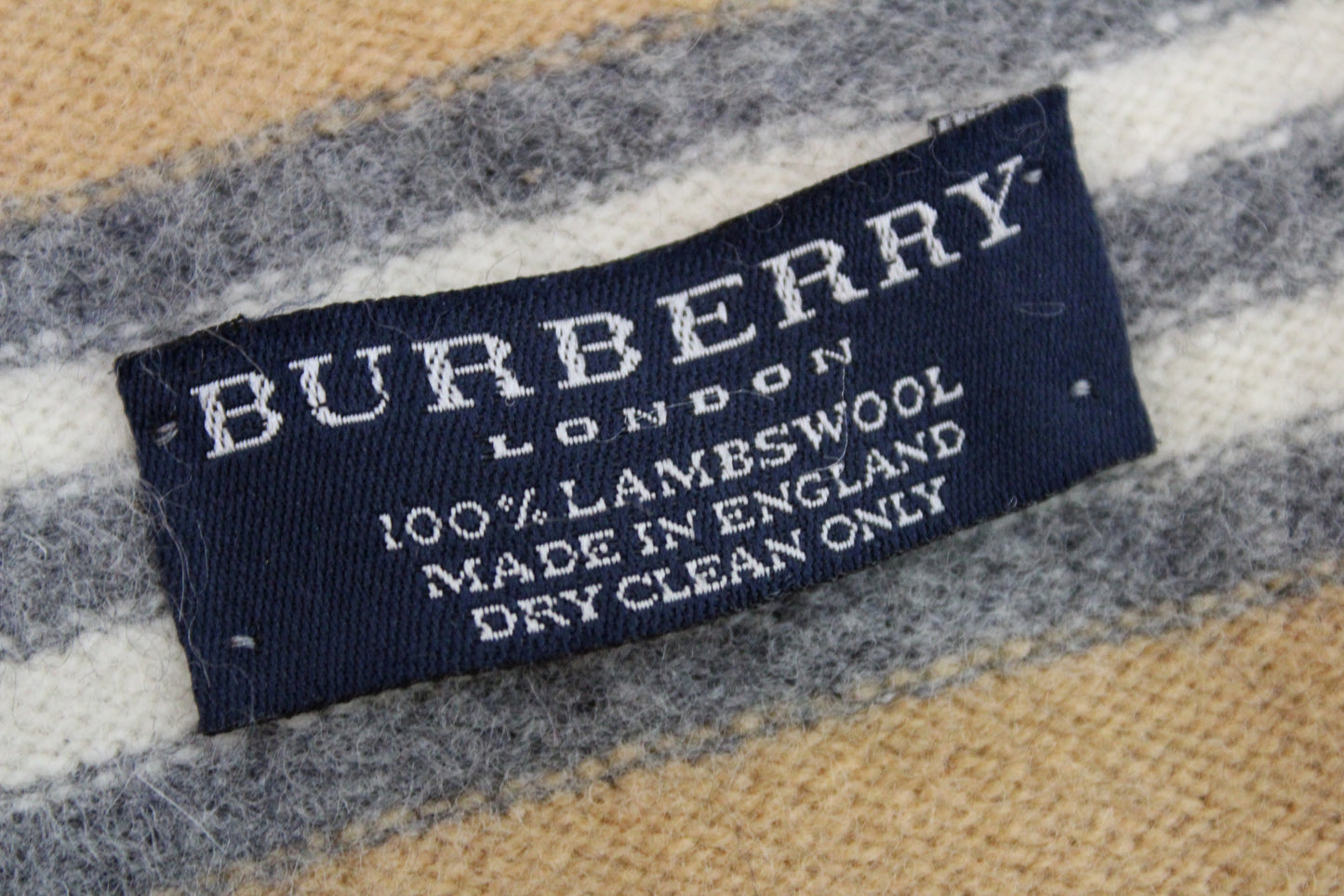 BURBERRY LAMBSWOOL STRIPES SCARF