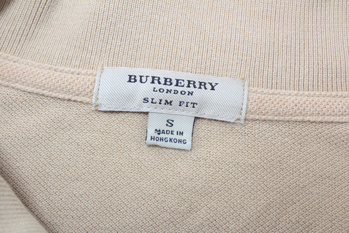 BURBERRY LONDON CHECKED SLIM FIT POLO SHIRT SMALL