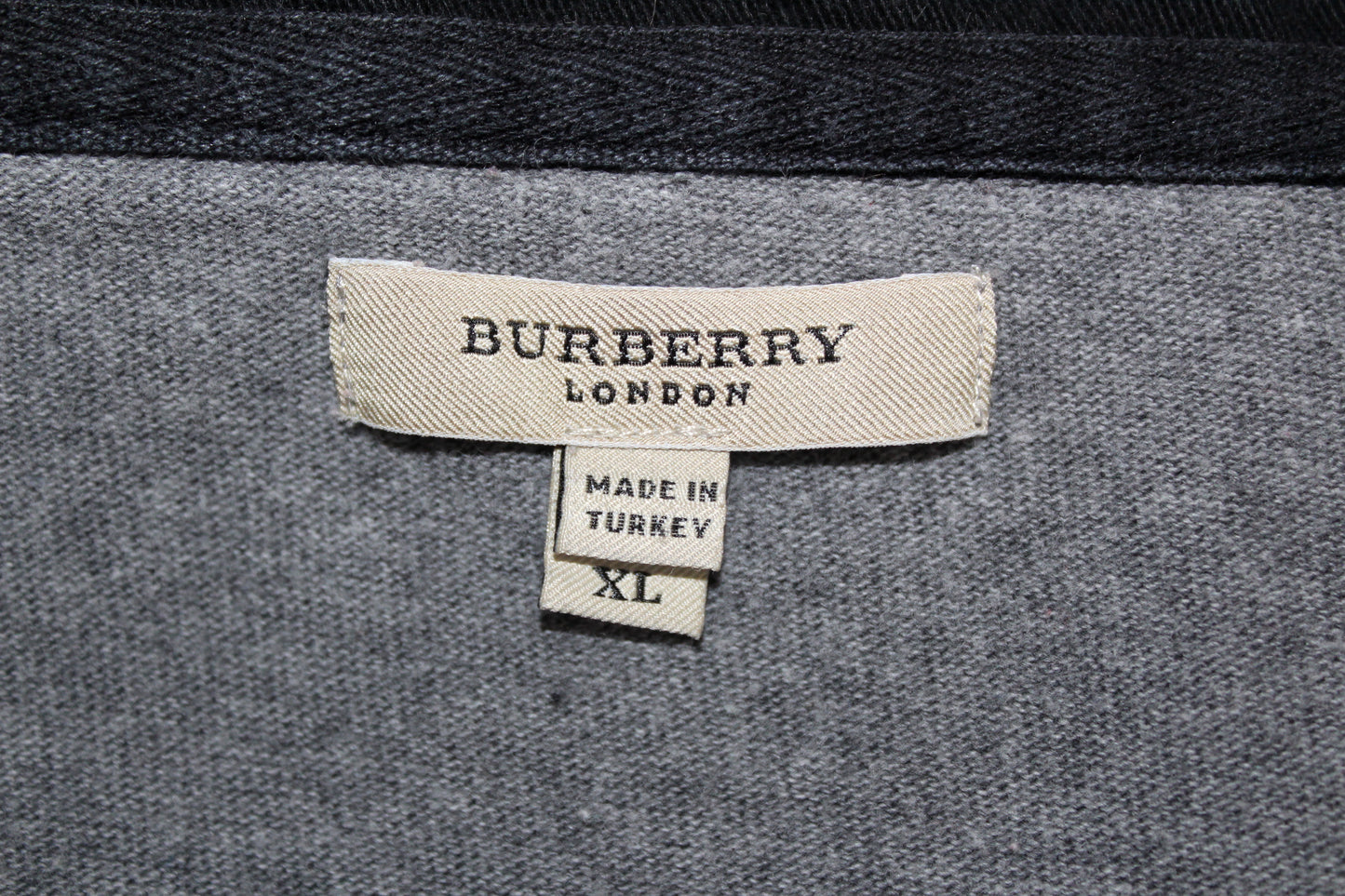 BURBERRY EMBROIDERED BIG LOGO LONG SLEEVE RUGBY POLO SHIRT XL