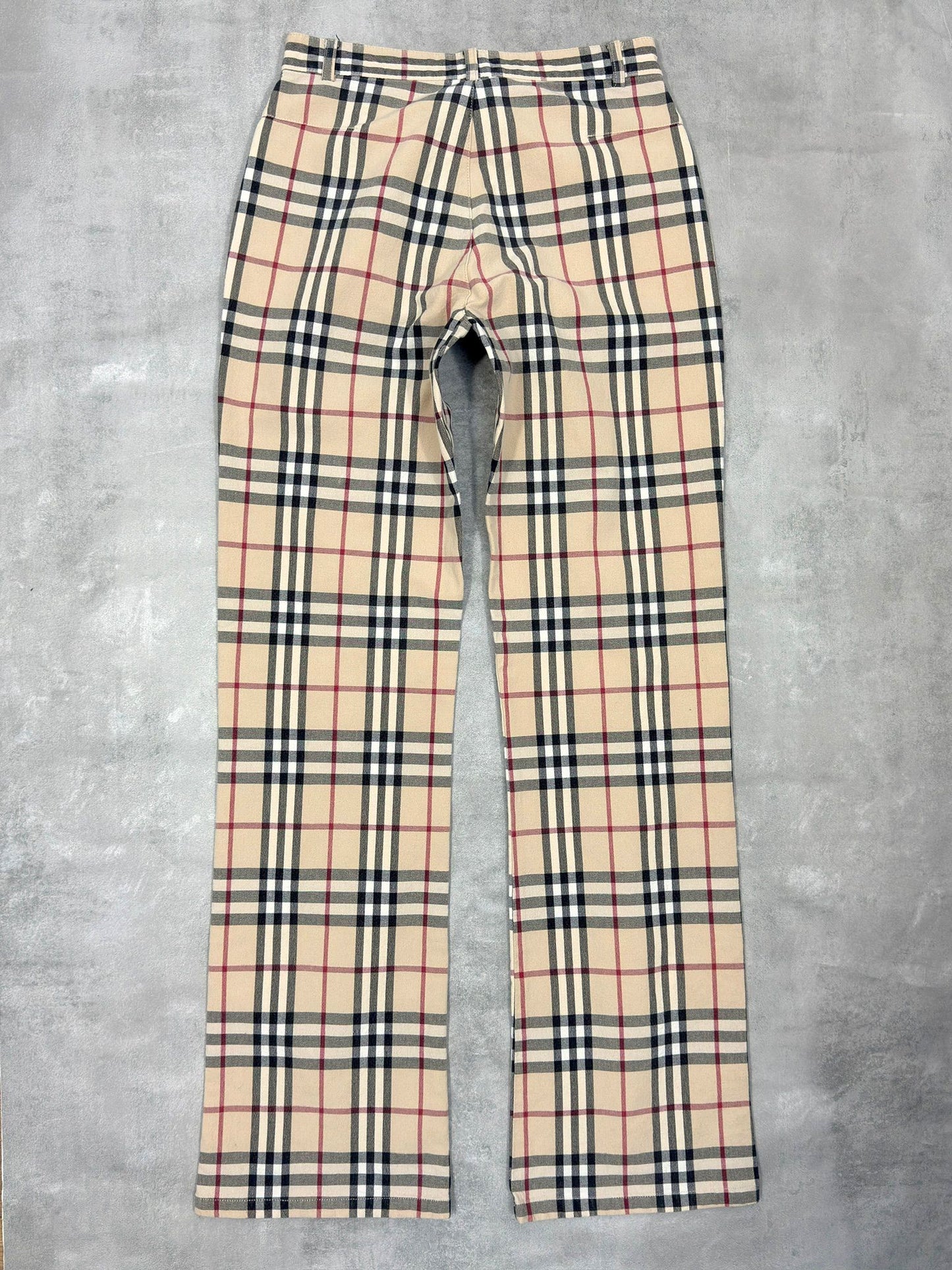 VINTAGE BURBERRY NOVA CHECK TROUSERS W 28" x L 30"