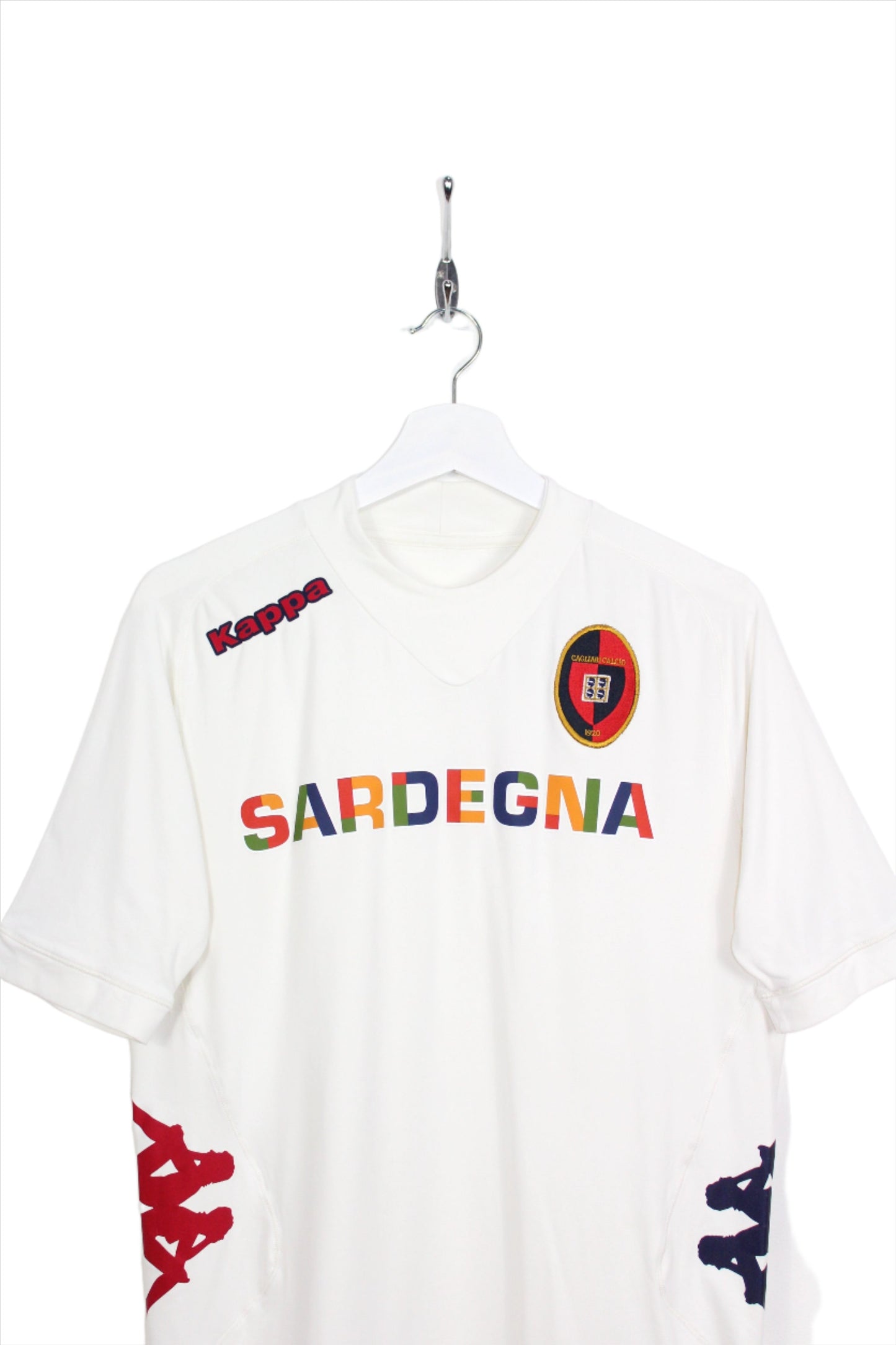 CAGLIARI 2011-12 KAPPA AWAY FOOTBALL SHIRT MEDIUM