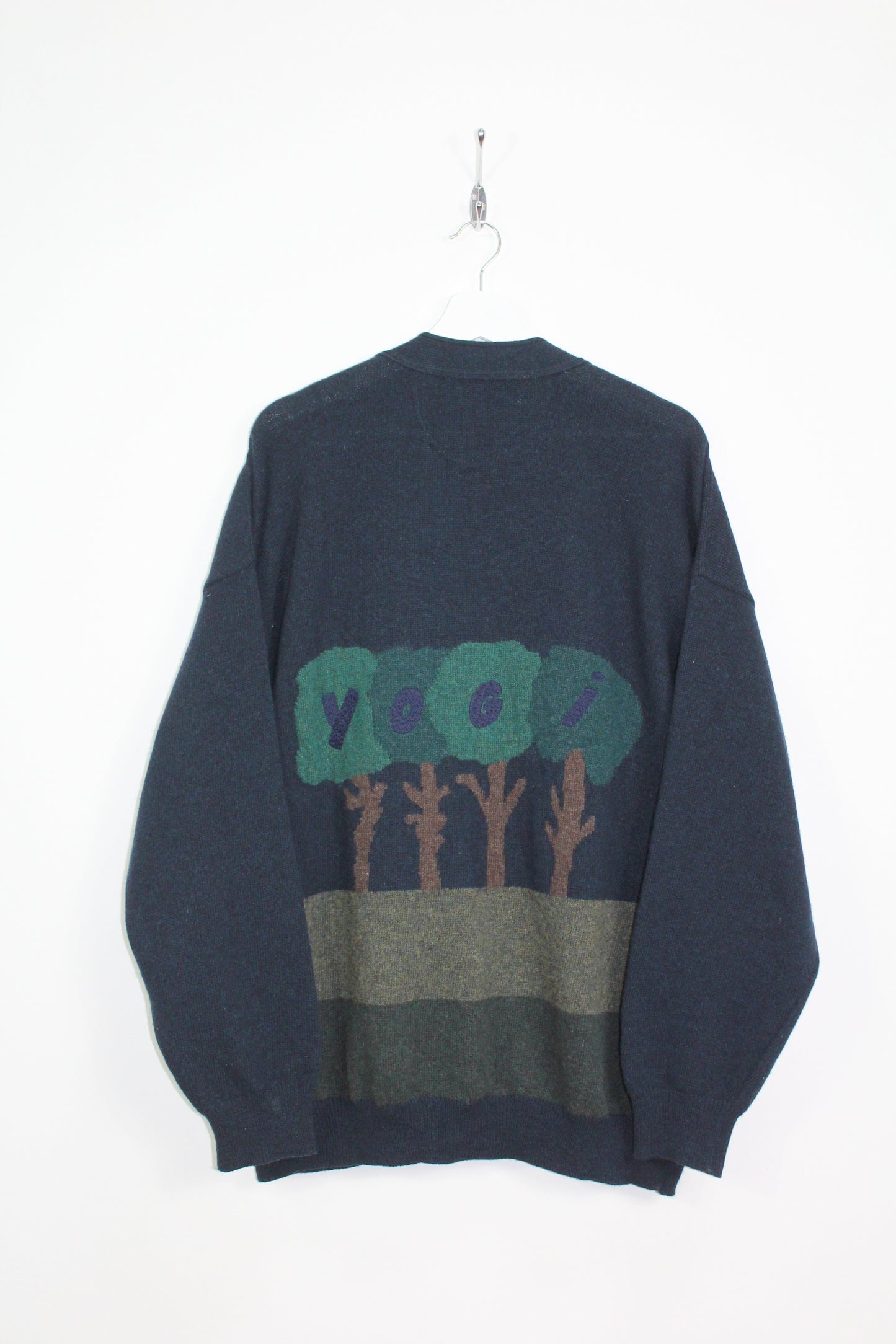 JC DE CASTELBAJAC x HANNA BARBERA 90'S VINTAGE YOGI EDITION WOOL CARDIGAN XL