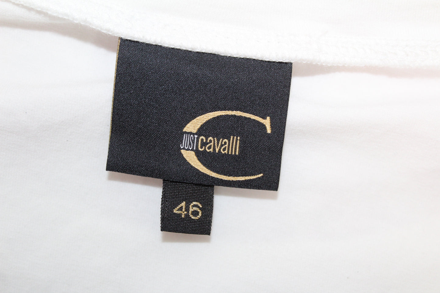 VINTAGE JUST CAVALLI FLORAL PRINT STRETCH T-SHIRT MEDIUM (WOMEN'S)