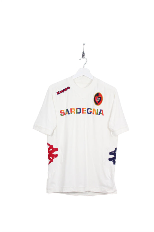 CAGLIARI 2011-12 KAPPA AWAY FOOTBALL SHIRT MEDIUM