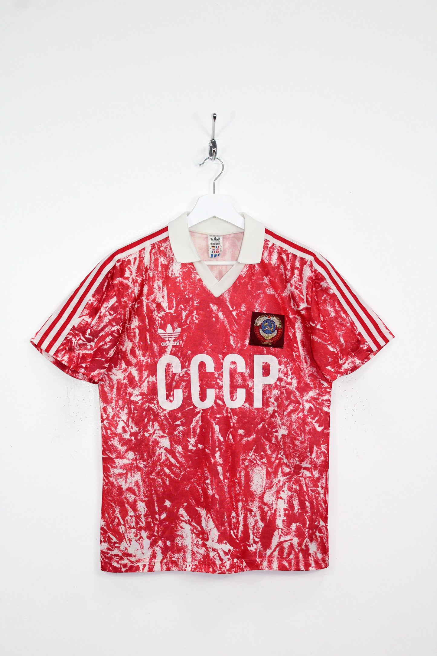 VINTAGE SOVIET UNION CCCP WORLD CUP 1990 ADIDAS HOME FOOTBALL SHIRT SMALL