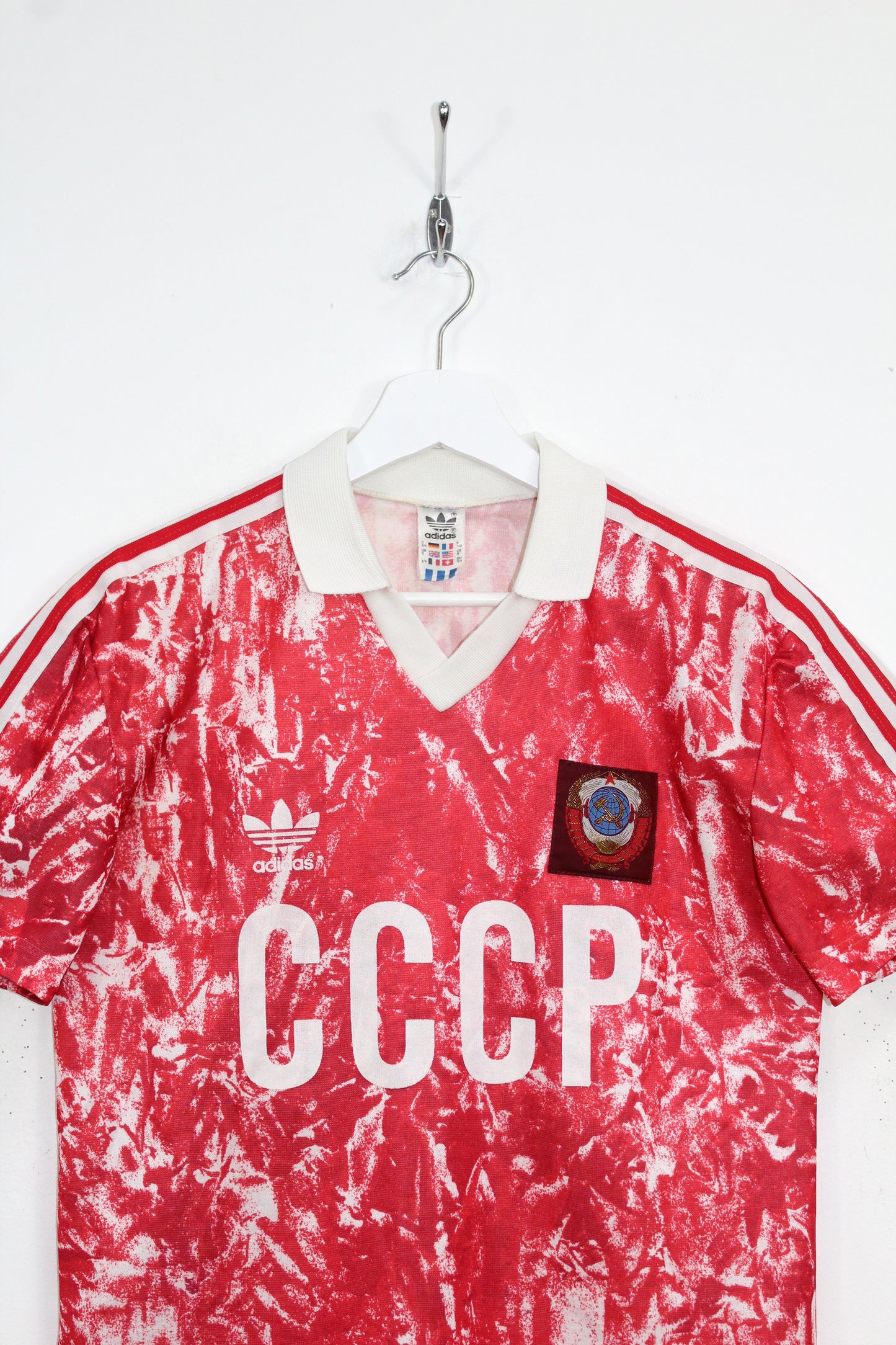 VINTAGE SOVIET UNION CCCP WORLD CUP 1990 ADIDAS HOME FOOTBALL SHIRT SMALL