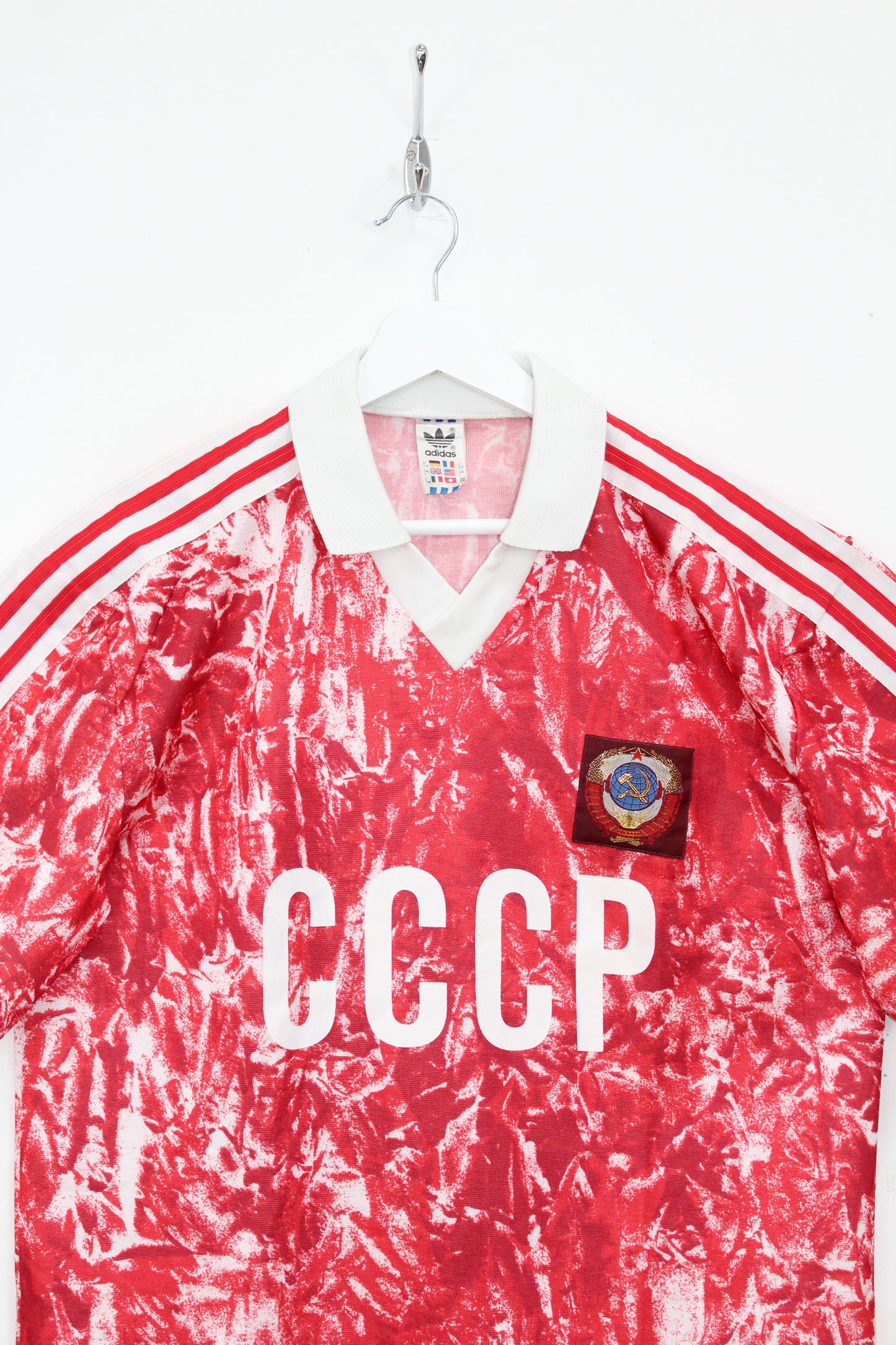 VINTAGE SOVIET UNION 1989-91 ADIDAS HOME FOOTBALL SHIRT LARGE