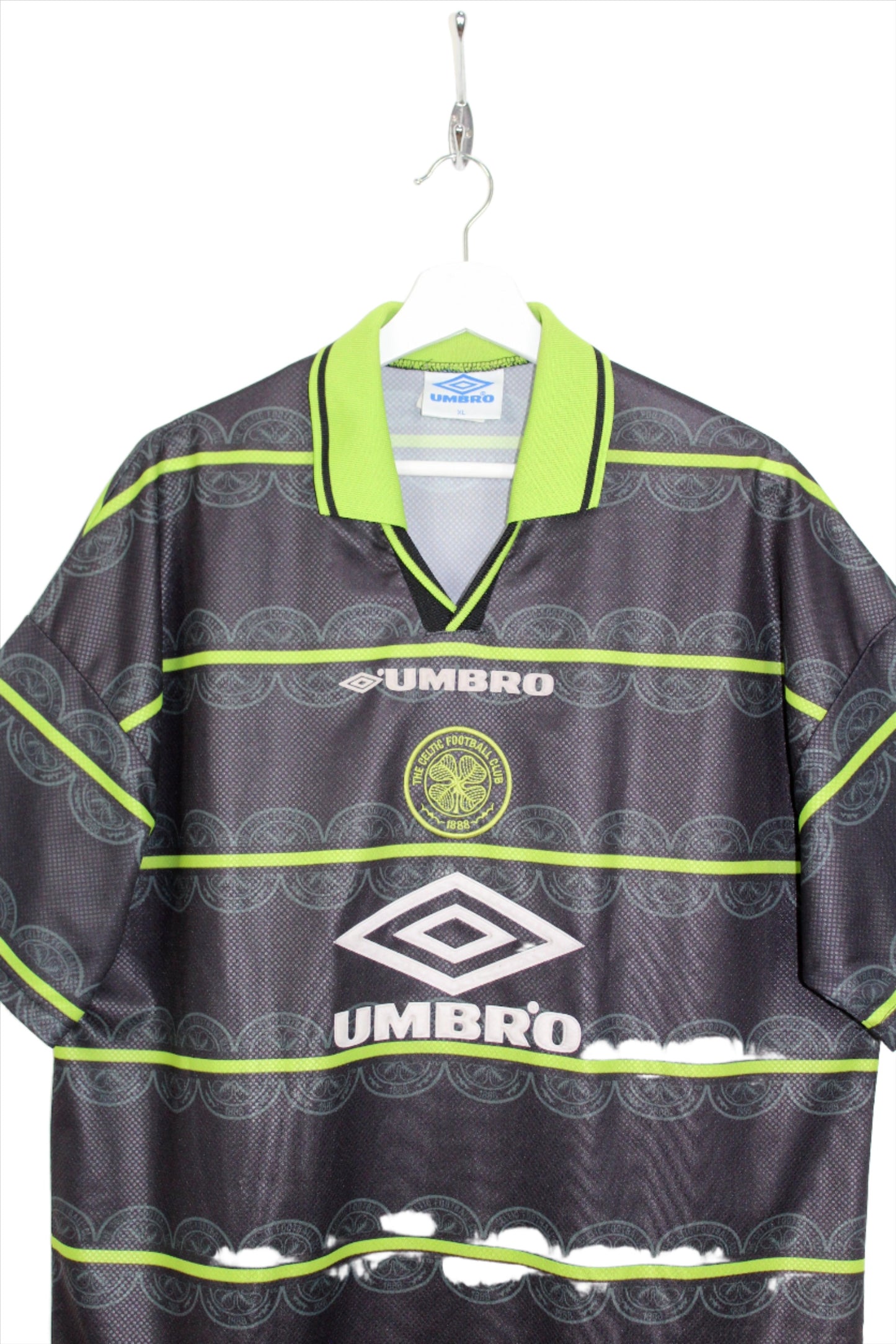 CELTIC 1998-99 UMBRO VINTAGE AWAY FOOTBALL SHIRT XL