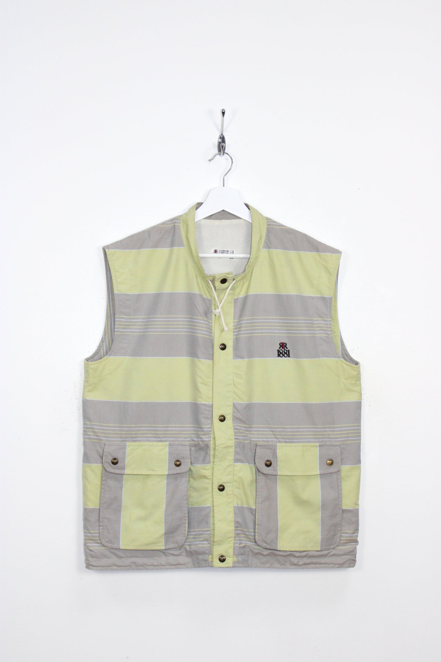 CERRUTI 1881 80'S VINTAGE STRIPED TENNIS VEST,GILET LARGE