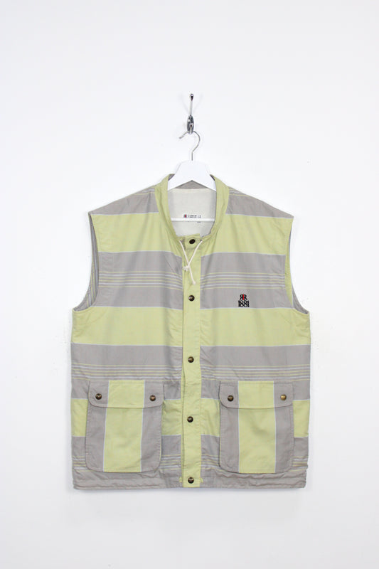 CERRUTI 1881 80'S VINTAGE STRIPED TENNIS VEST,GILET LARGE