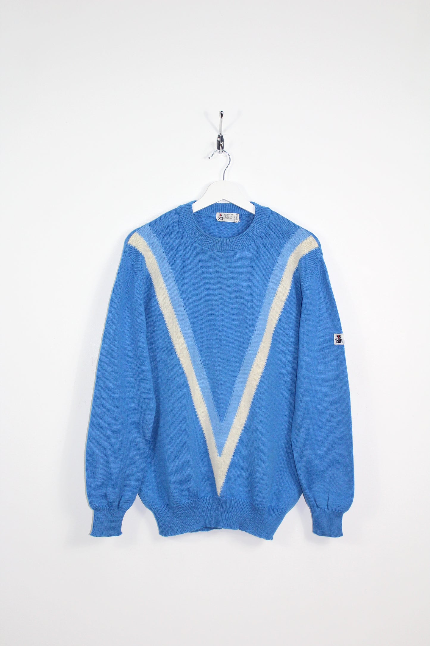 CERRUTI 1881 80'S VINTAGE VINTAGE STENMARK SKI KNIT WOOL JUMPER MEDIUM