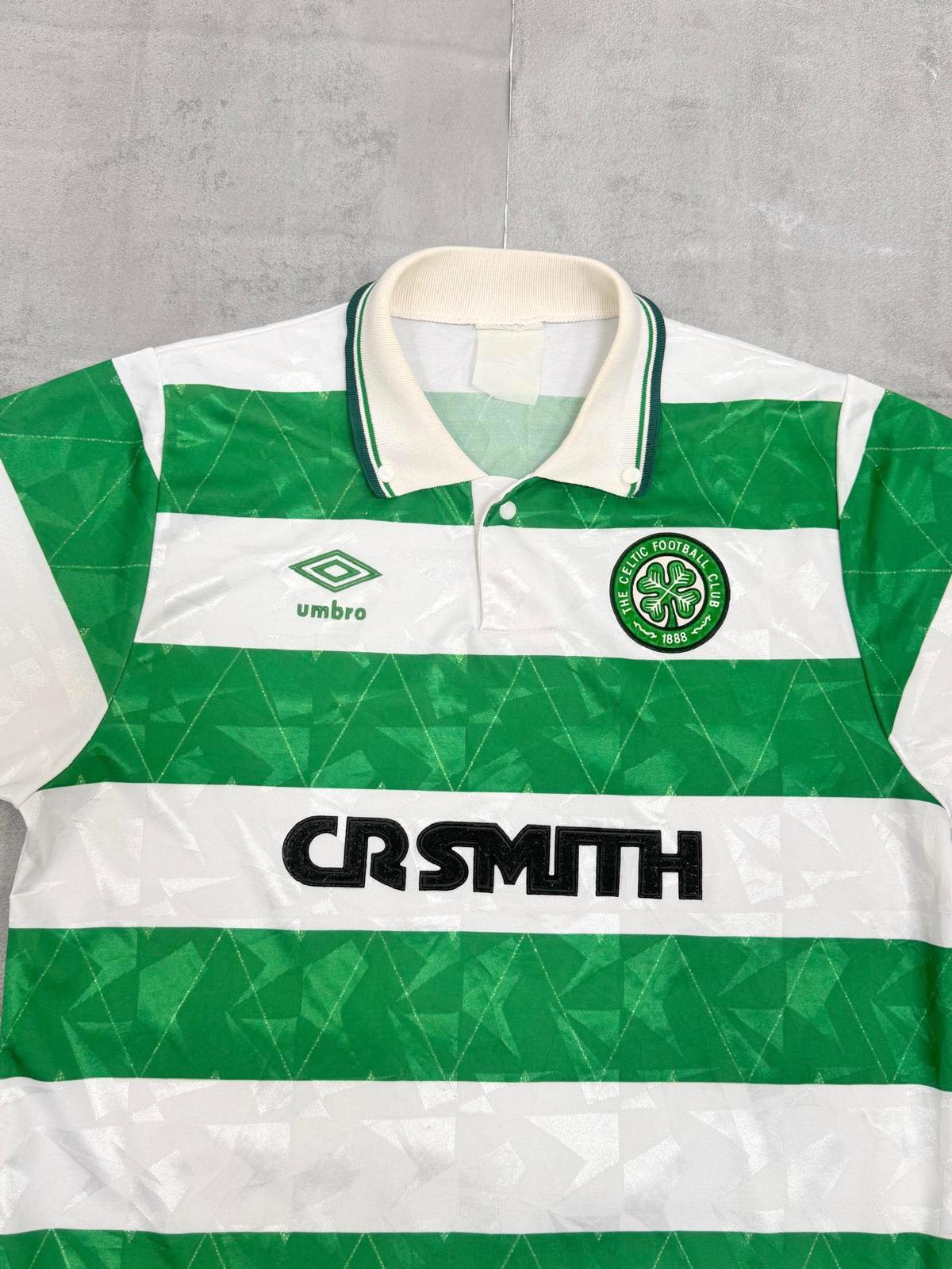 VINTAGE CELTIC 1989-1991 UMBRO HOME FOOTBALL SHIRT MEDIUM