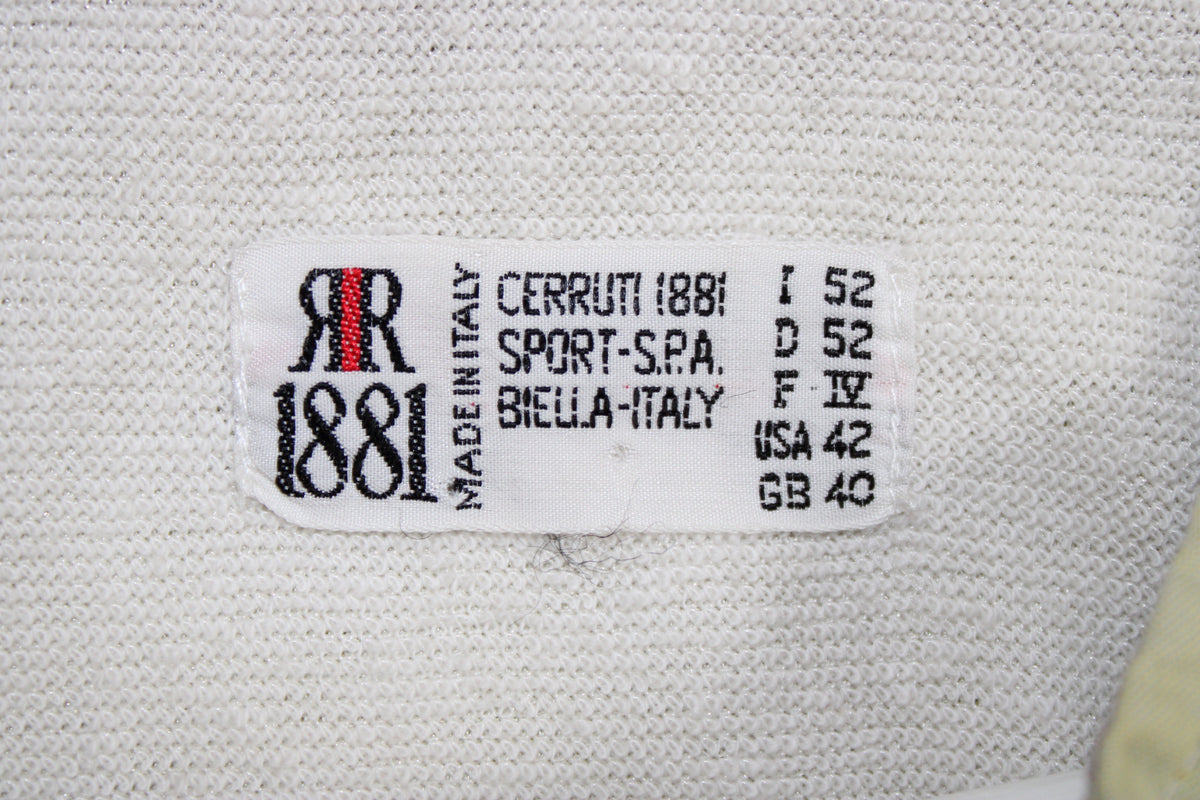 CERRUTI 1881 80'S VINTAGE STRIPED TENNIS VEST,GILET LARGE