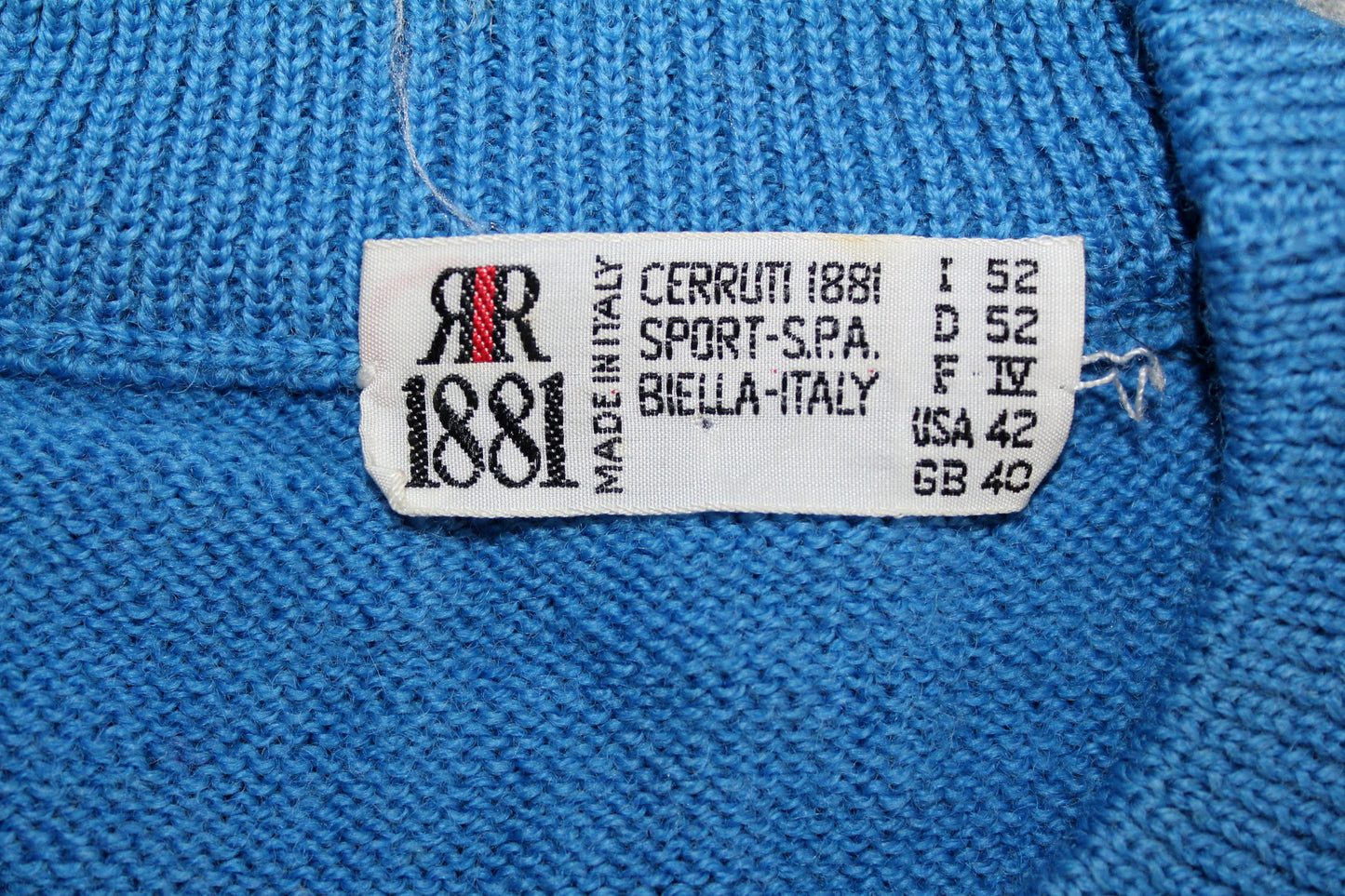 CERRUTI 1881 80'S VINTAGE VINTAGE STENMARK SKI KNIT WOOL JUMPER MEDIUM