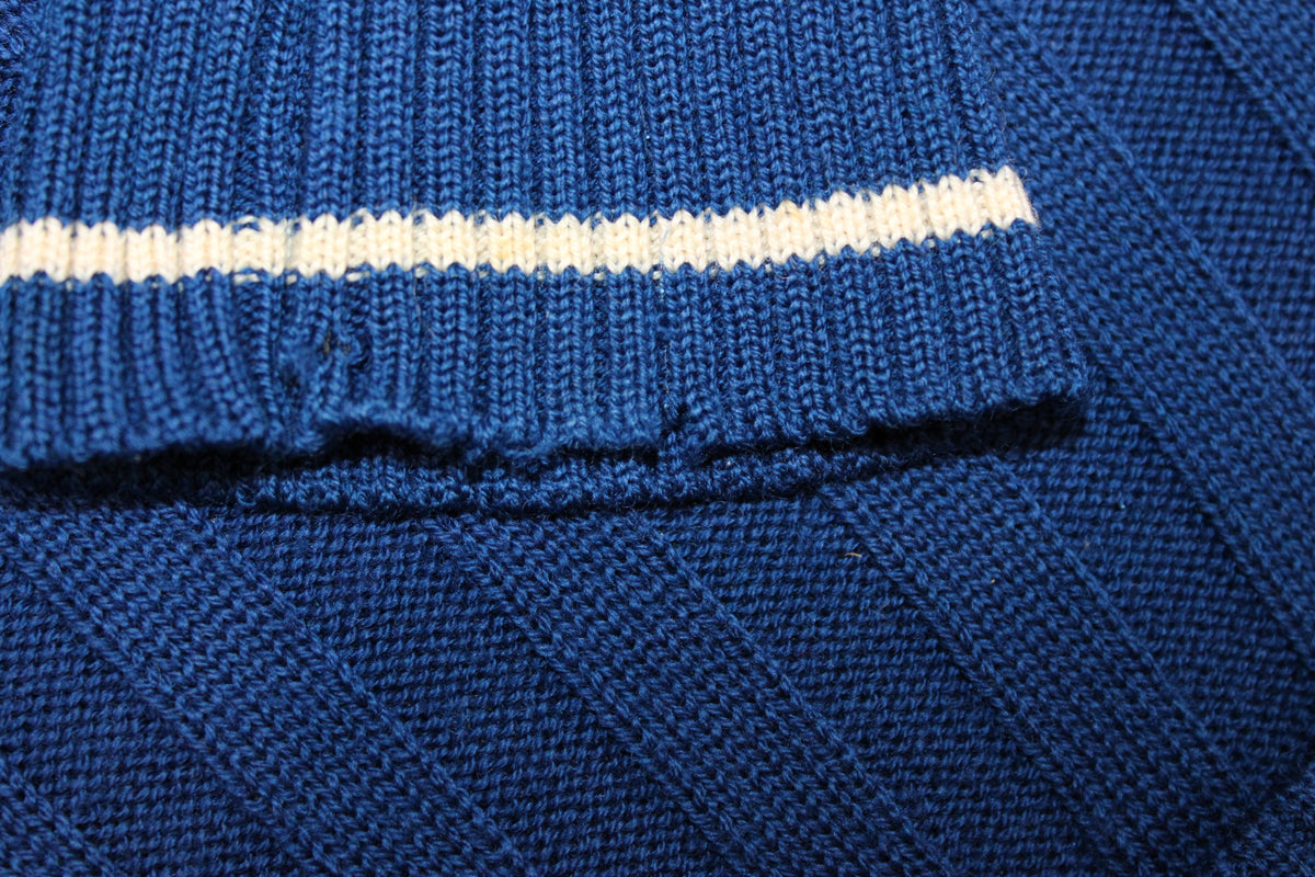 CERRUTI 1881 80'S VINTAGE JIMMY CONNORS 1982 TENNIS WOOL CARDIGAN LARGE