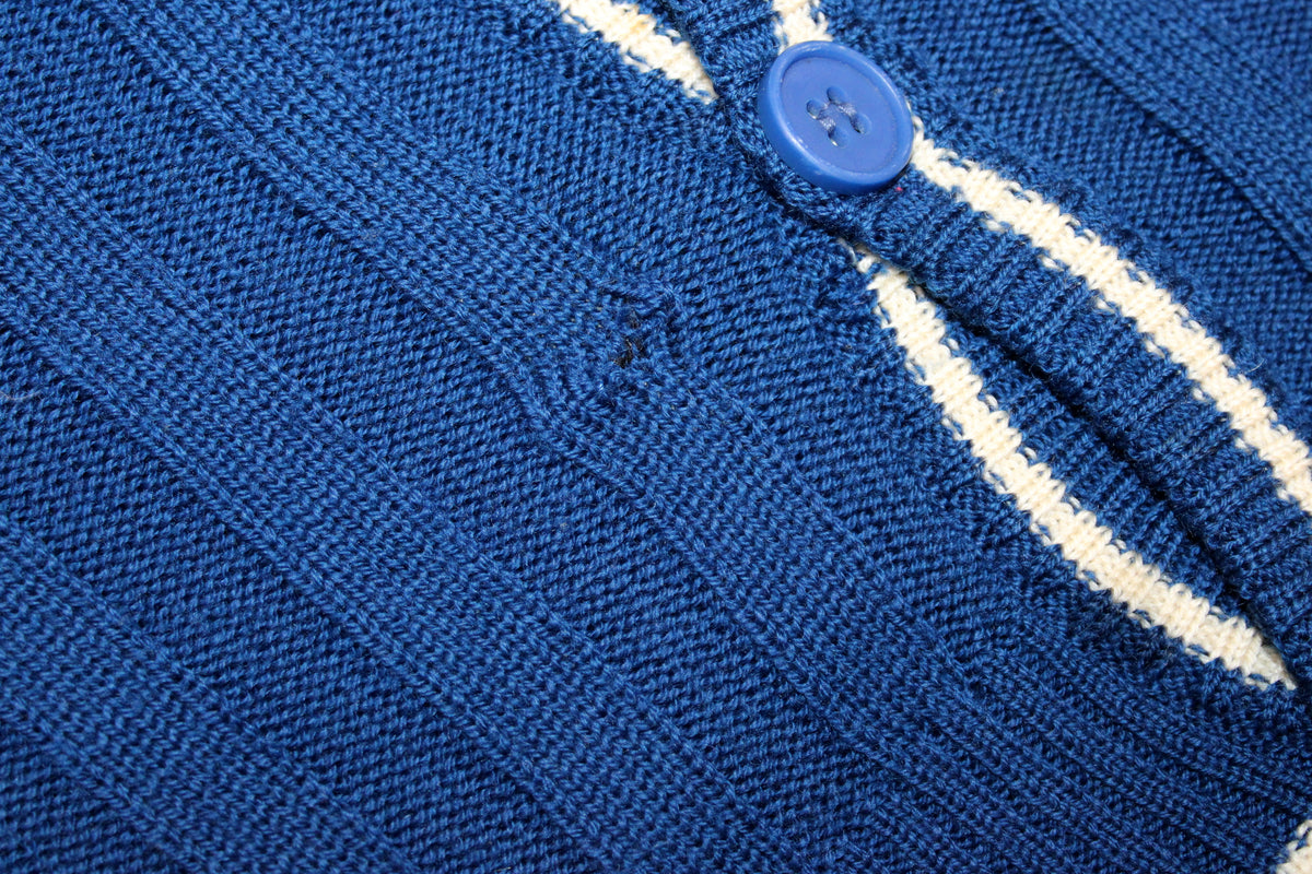 CERRUTI 1881 80'S VINTAGE JIMMY CONNORS 1982 TENNIS WOOL CARDIGAN LARGE