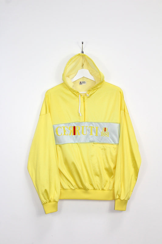 CERRUTI 1881 80'S VINTAGE JIMMY CONNORS 1983 HOODIE TRACKSUIT TOP JACKET SMALL