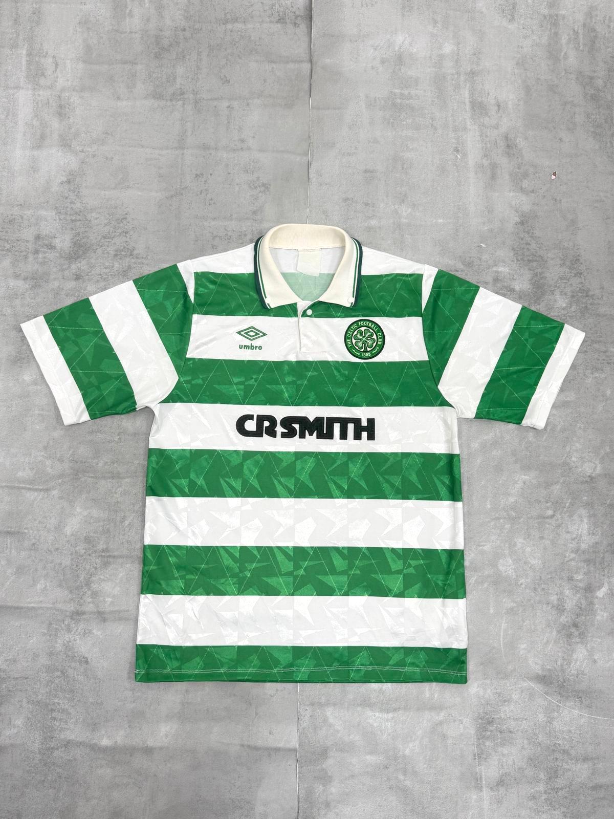VINTAGE CELTIC 1989-1991 UMBRO HOME FOOTBALL SHIRT MEDIUM