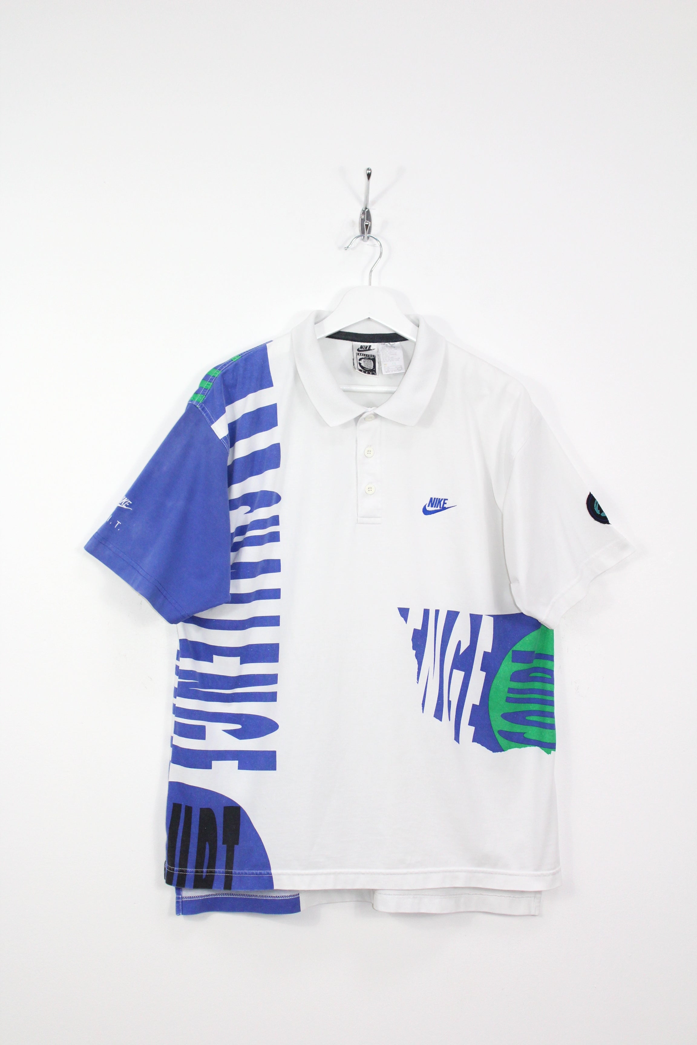 NIKE CHALLENGE COURT 90 S VINTAGE AGASSI 1993 TENNIS POLO SHIRT MEDIUM Vintage80scasuals