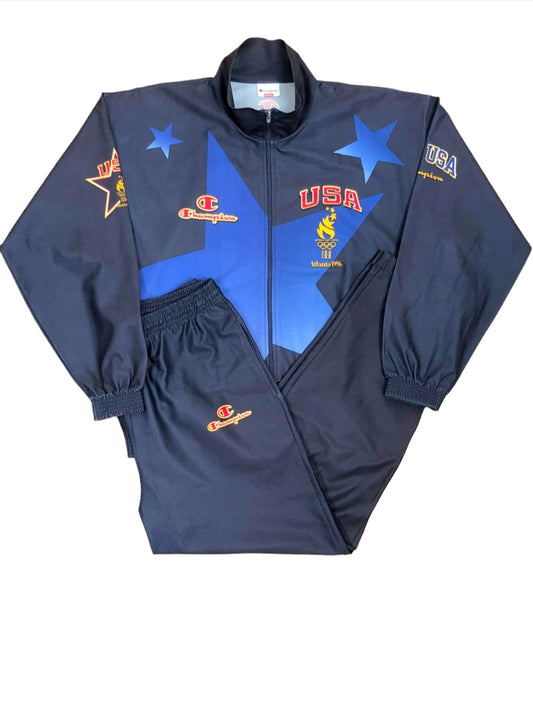 CHAMPION TEAM USA ATLANTA 1996 OLYMPICS GAME FULL TRACKSUIT MEDIUM