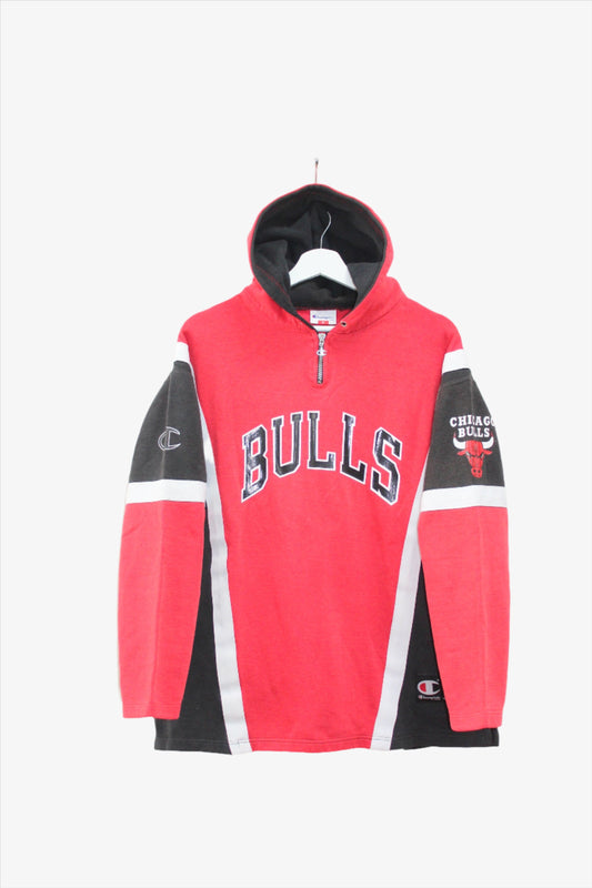 CHAMPION CHICAGO BULLS 90'S VINTAGE NBA HOODIE SWEATSHIRT MEDIUM