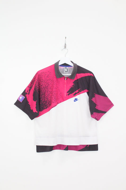 NIKE 90'S VINATGE AGASSI CHALLENGE COURT DAVIS CUP 1991 TENNIS POLO SHIRT MEDIUM