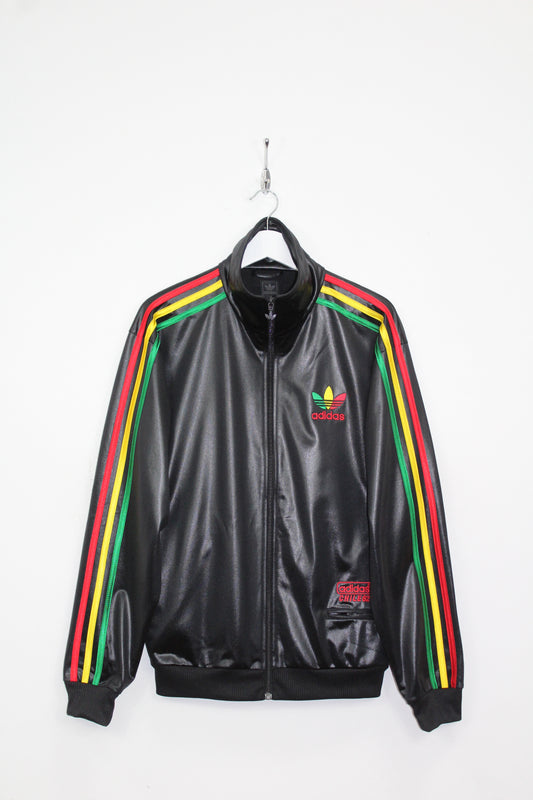 ADIDAS CHILE 62 SHINY SUPERSTAR RASTA TRACKSUIT TOP JACKET MEDIUM