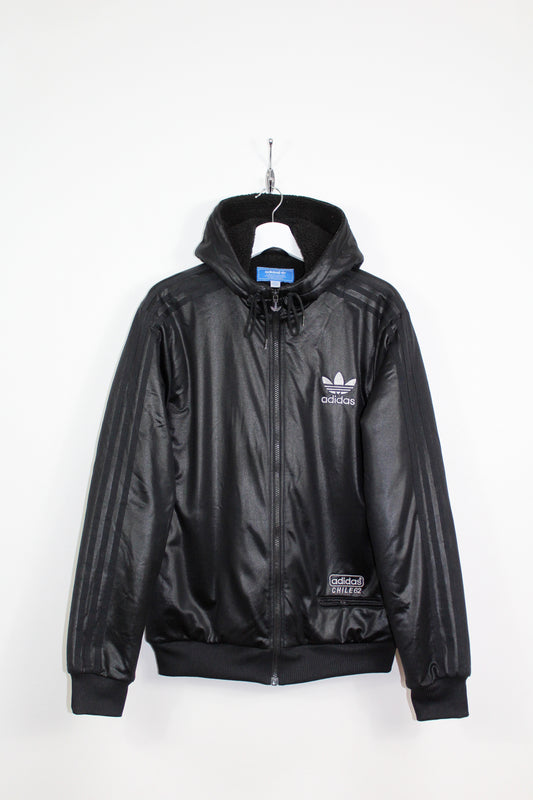 ADIDAS CHILE 62 SHINY SUPERSTAR PADDED SHERPA HOODIE JACKET MEDIUM