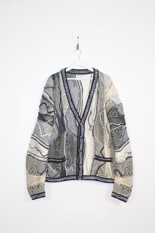 COOGI 90'S VINTAGE 3D KNITWEAR COTTON CARDIGAN XXL