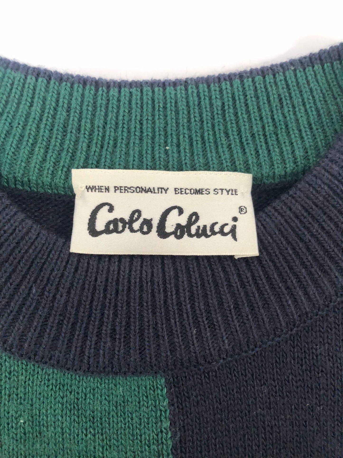 CARLO COLUCCI 90'S VINTAGE 500th ANNIVERSARY OF THE DISCOVERY OF AMERICA WOOL KNIT SWEATSHIRT LARGE