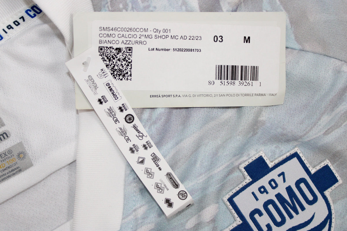 COMO 2022-23 ERREA AWAY FOOTBALL SHIRT MEDIUM
