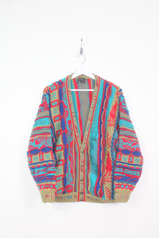 EMAROO AUSTRALIA 90'S VINTAGE 3D CABLE KNIT WOOL CARDIGAN XL (WOMEN'S)
