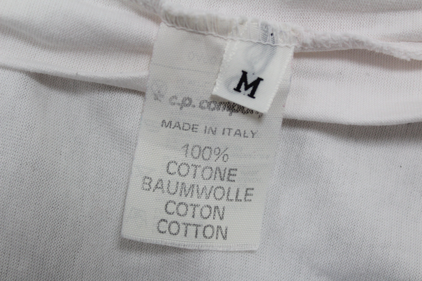 CP COMPANY IDEAS FROM MASSIMO OSTI 80'S VINTAGE SPELL OUT T-SHIRT MEDIUM